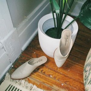 Matisse leather + wood mules